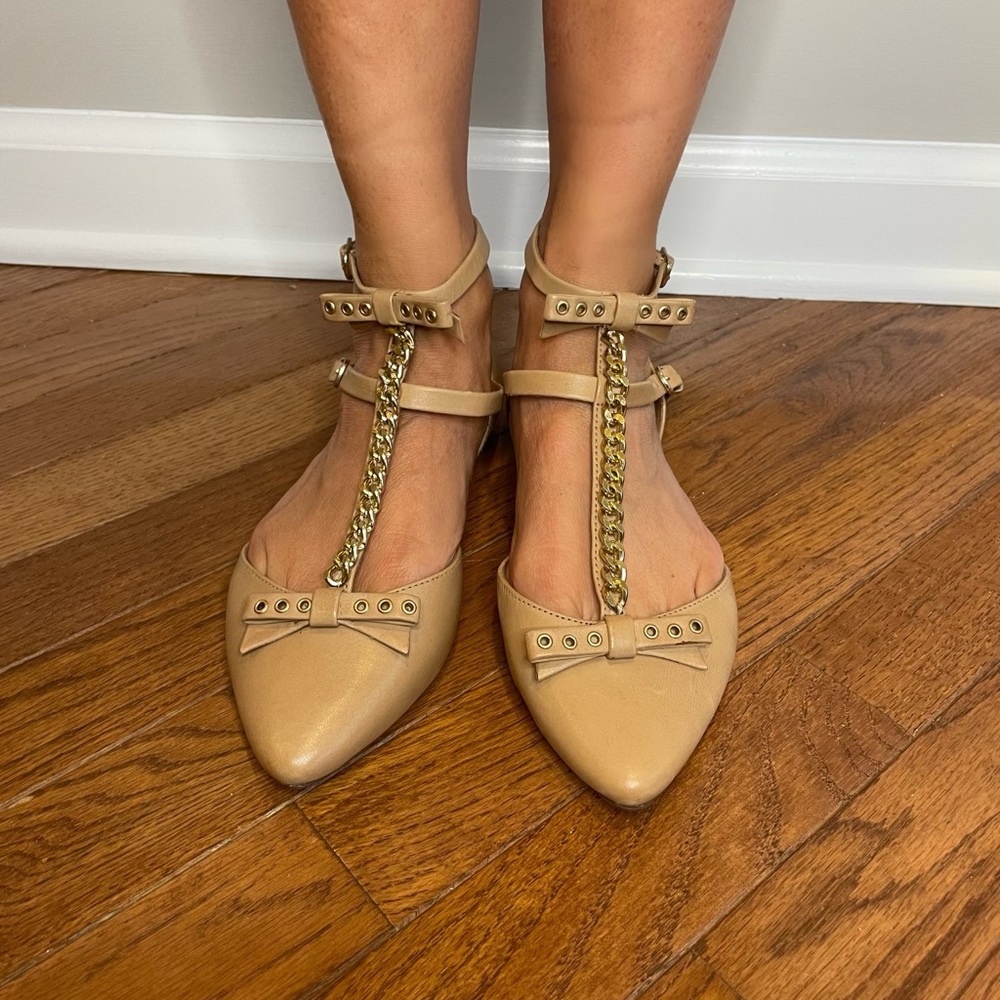 NWOT Schütz ankle strap flats